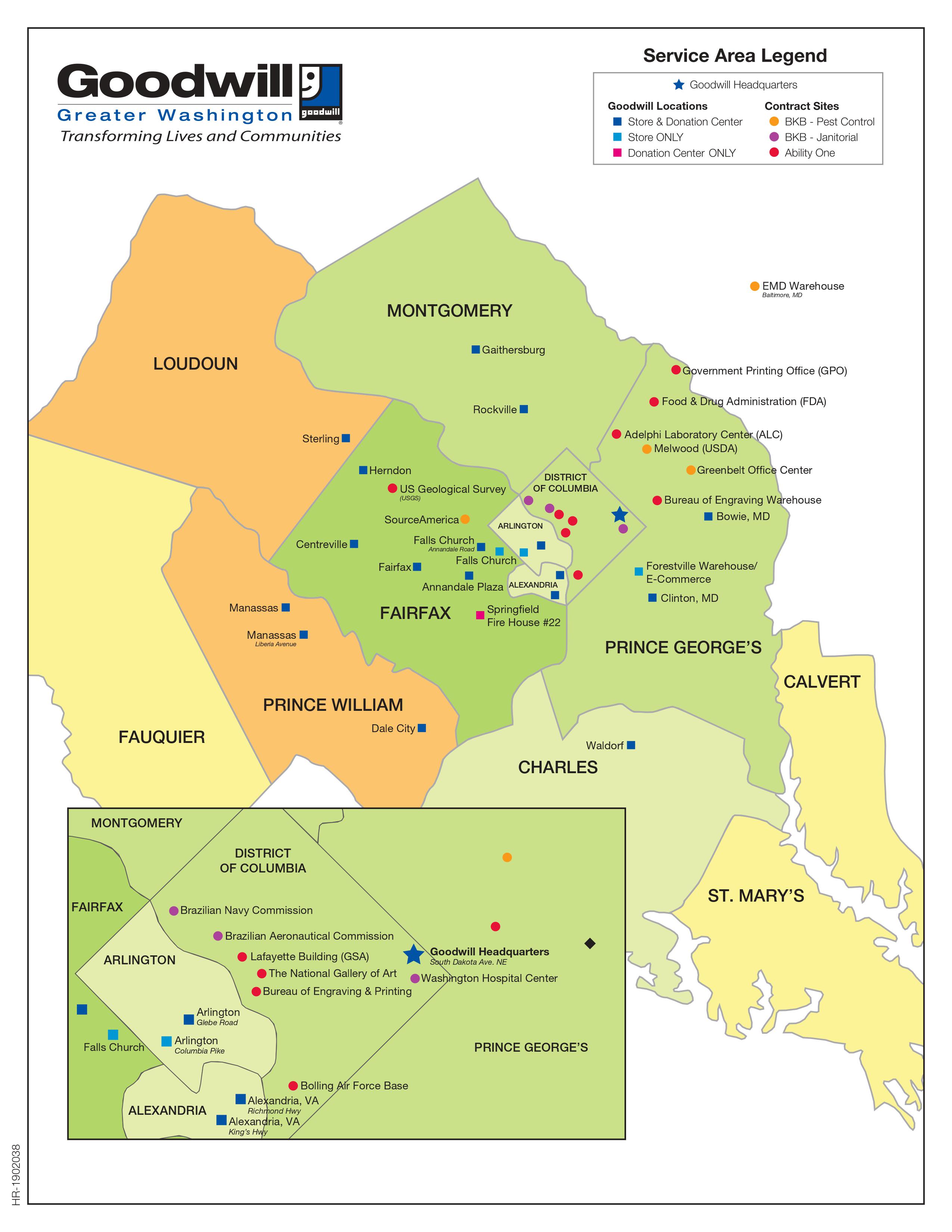 Service Area Map | GWcars.org